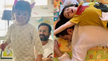 Taimur Ali Khan Adorably Looks At 'Abba', Saif Ali Khan In This Candid Father's Day Picture