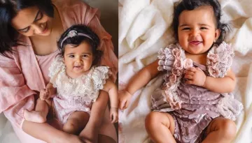 Sameera Reddy Twins In Orange With Her Little Angel, Nyra, Sets Mommy-Daughter Goals