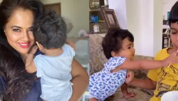 Sameera Reddy Shares A Cute Video Of Her Daughter, Nyra Snatching Lollipop From Her 'Bhaiya'