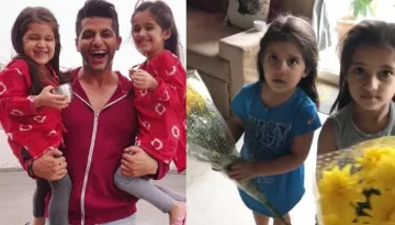 Karanvir Bohra Gives Flowers To His Daughters, Bella And Vienna, Their Reaction Will Melt Your Heart