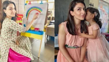 Soha Ali Khan's Little Artist Daughter, Inaaya Naumi Kemmu Makes A Giraffe Out Of Disposable Plate