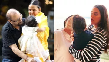 Neha Dhupia's Parents Receive A Special Surprise On Anniversary From Granddaughter, Mehr Dhupia Bedi