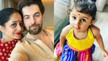 Neil Nitin Mukesh's Daughter, Nurvi Looks Cute In A 'Lehenga' As She Gets Ready For Ganesh Chaturthi