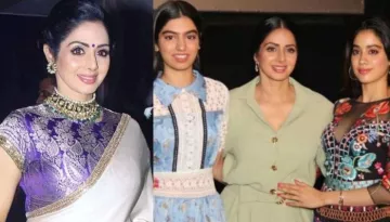Rare Throwback Picture Of Sridevi Kapoor Twinning In White With Baby Janhvi Kapoor And Khushi Kapoor