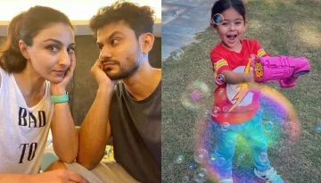 Inaaya Naumi Kemmu Enjoys 'Swing' With Mommy, Soha Ali Khan As They Twin In Summer Hats