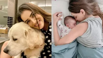 Smriti Khanna's Pooch, Lucas Can't Stay Away From Her Baby Girl, Anayka, As She Caresses Him [Video]