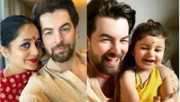 Neil Nitin Mukesh's Wife, Rukmini And Daughter, Nurvi Twin In Pink And Golden Ethnic Outfits