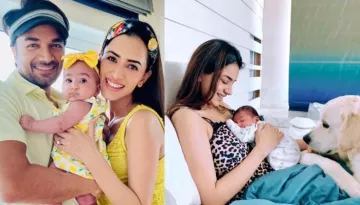 Smriti Khanna Caresses Her Little Angel, Anayka And Pooch, Lucas To Sleep, Aces Her Mommy Duties