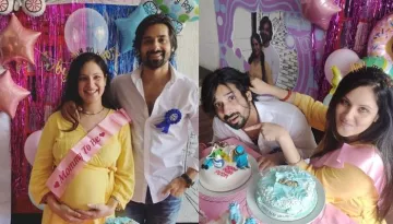 Puja Banerjee's Baby Shower Cake Gives Hilarious Glimpse Of Hubby, Kunal Verma's Role In Labour Room