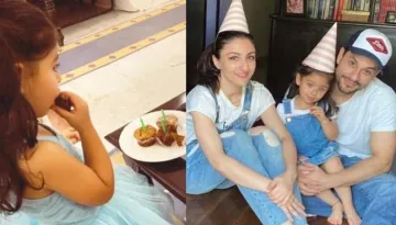 Inaaya Naumi Kemmu Looks Like Elsa In Blue-Coloured Dress On 3rd Birthday, Poses With Soha And Kunal