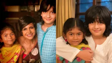 Mandira Bedi Shares Adorable Pictures Of Her Kids, Vir And Tara Celebrating 'Bhai Dooj'