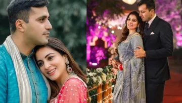 Shraddha Arya Posts Pictures Of Her Engagement Ceremony, Stuns In A Peach-Coloured 'Sharara'