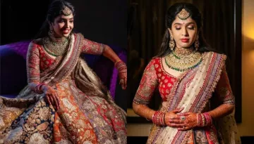 Sabyasachi Bride Looked Like A Rainbow, Wearing A Multi-Hued Lehenga On Her Pre-Wedding Ceremony