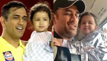 MS Dhoni's Picture With His Then-Few Days Old Daughter, Ziva Dhoni As He Cuddled Her In His Arms