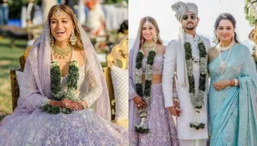 Padmini Kolhapure's 'Bahu', Shaza Wore A Love Story Lehenga On Wedding With Priyaank's Hidden Note