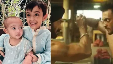 Ahil Sharma And Ayat Sharma Visit Daddy, Aayush Sharma On Sets Of Mama, Salman Khan Starrer, 'Antim'