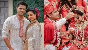 New Bride, Aishwarya Sharma's First Look, Flaunts 'Sindoor' And Traditional Bangles With Hubby, Neil