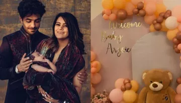 Aparshakti Khurana Gives A Grand Welcome To His Daughter, Arzoie In Their Mumbai Home