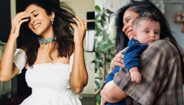 Kishwer Merchantt Sings A Song With Her Baby Boy, Nirvair Rai, Who Cutely Follows Her