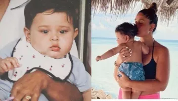 Kareena Kapoor's Son, Jehangir Struggles To Stand On His Feet, She Continues Her 'Mera Beta' Series