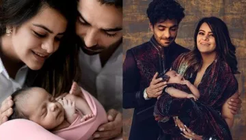 Aparshakti Khurana And Aakriti Ahuja's Daughter, Arzoie Looks Cute In A Blue Jumper And White Shoes