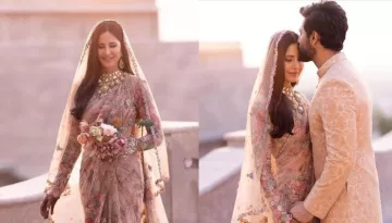Katrina Kaif's Dreamy Floral Sabyasachi Saree With A Veil Took 1800 Hours And 40 Artisans To Create