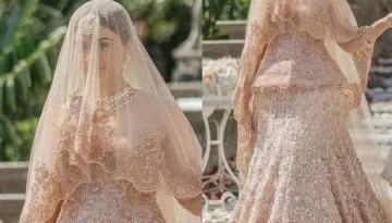 Bride Donned A Unique Fish-Cut Lehenga From Designer, Tarun Tahiliani, Styled It With A Veil