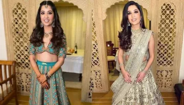 Sabyasachi Bride Wore A Firoza Lehenga For Her D-Day And Great Grandma's Jewellery For Her 'Mehendi'