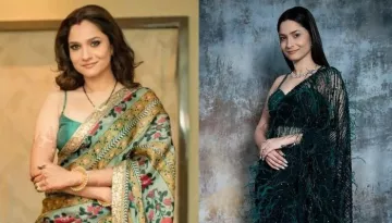 Ankita Lokhande Flaunts Her Bridal Glow In An Organza Silk Saree And Strappy Blouse Worth Rs. 80k