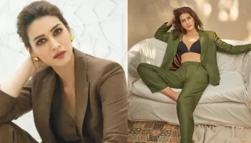 Kriti Sanon Exudes Boss Lady Vibes In A Bold Monochrome Pantsuit Worth Rs. 21K