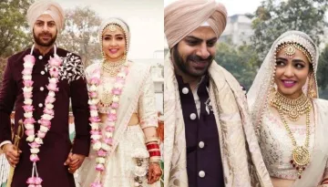 Karan Veer Mehra's Wife, Nidhi Seth Dazzles In Golden Gown With Red 'Chooda' For Post-Wedding Party