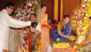 When Amitabh, Jaya And Abhishek Had Posed With The Rai Family At Aishwarya Rai's Bhabhi's Godhbharai