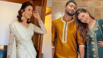 Gauahar Khan Spotted Wearing A Three Coloured Saree For A Friend's Wedding With Hubby, Zaid Darbar