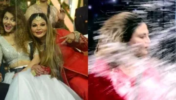 Rakhi Sawant's Statement On Abhinav Shukla Makes Wife, Rubina Dilaik Throw A Bucket Of Water At Her