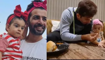 Jay Bhanushali Fools Baby Girl, Tara In Eating 'Laddoo' By Giving Her Temptation Of 'Vada Pav'