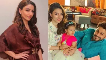 Soha Ali Khan's Living Room Has A Big Wall Size Painting Of Her Own, She Shares A Glimpse Of It