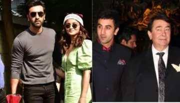 Ranbir Kapoor And Alia Bhatt Twin In Black For Randhir Kapoor's Birthday Bash At The Kapoor Mansion