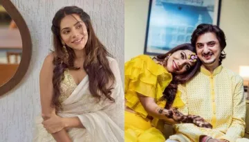 Taanvi Thakker Ties The Knot With Aditya S Kkapadia Wearing A Saree With Their Picture Painted On It