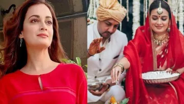 Dia Mirza Looks Gorgeous In Unseen Mehendi Pictures, Wears A Traditional Yellow Ensemble