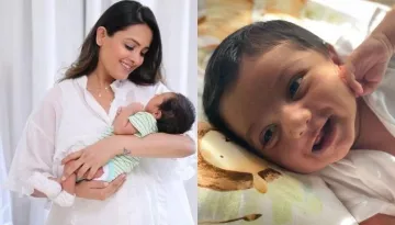 New Mom, Anita Hassanandani Chants The 'Gayatri Mantra' Holding Her Son, Aaravv In Her Arms [Video]