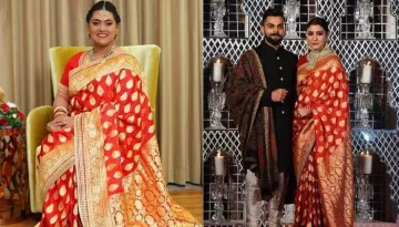 Sabyasachi Bengali Bride Recreated Anushka Sharma's Banarasi Saree Look From Her Wedding Reception