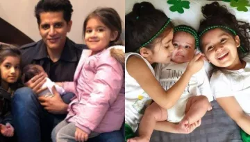 Karanvir Bohra's Daughters Bella, Vienna And Gia Twin Their Outfits, Their Little Hat Stole The Show