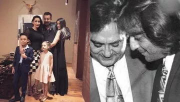 Sanjay Dutt Plays Holi With Family, Sunil Dutt And Nargis Dutt's Photos In The Frame Steal The Show
