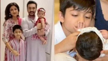 Shilpa Shetty And Raj Kundra Pose For Family Photos, Viaan And Samisha Steal The Show With Cuteness