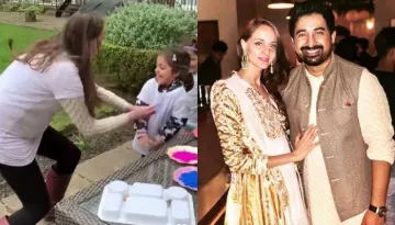 'Roadies' Rannvijay Singha's Pregger Wife Plays Holi, Their Daughter Applies Colour To Her Baby Bump