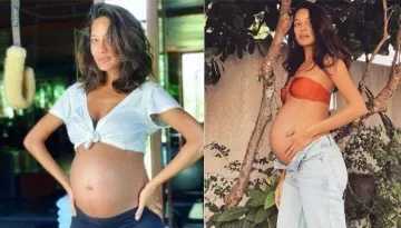 Lisa Haydon Shares A Picture With Her Son Flaunting Her Baby Bump, Pens A Note For Expecting Mothers