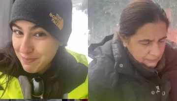 Sara Ali Khan Goes On A Cable Car Ride With Mommy, Amrita Singh, Who Is Too Scared To Open Her Eyes