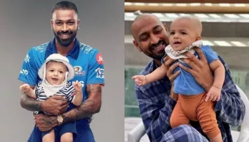 Hardik Pandya's Son, Agastya Enjoys A Stroller Ride With His 'Papa' And 'Tau Ji', Krunal Pandya