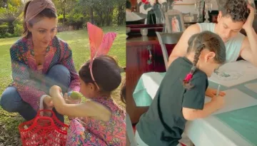 Soha Ali Khan Shares Her Daughter, Inaaya's Picture, Enjoying The Sea Waves With Daddy, Kunal Kemmu