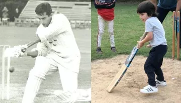 Taimur Ali Khan Follows His Grandfather, Mansoor Ali Khan's Footsteps, Plays A Game Of Cricket